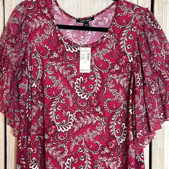 Roz & Ali print blouse. NEW! - Picture 2 of 5
